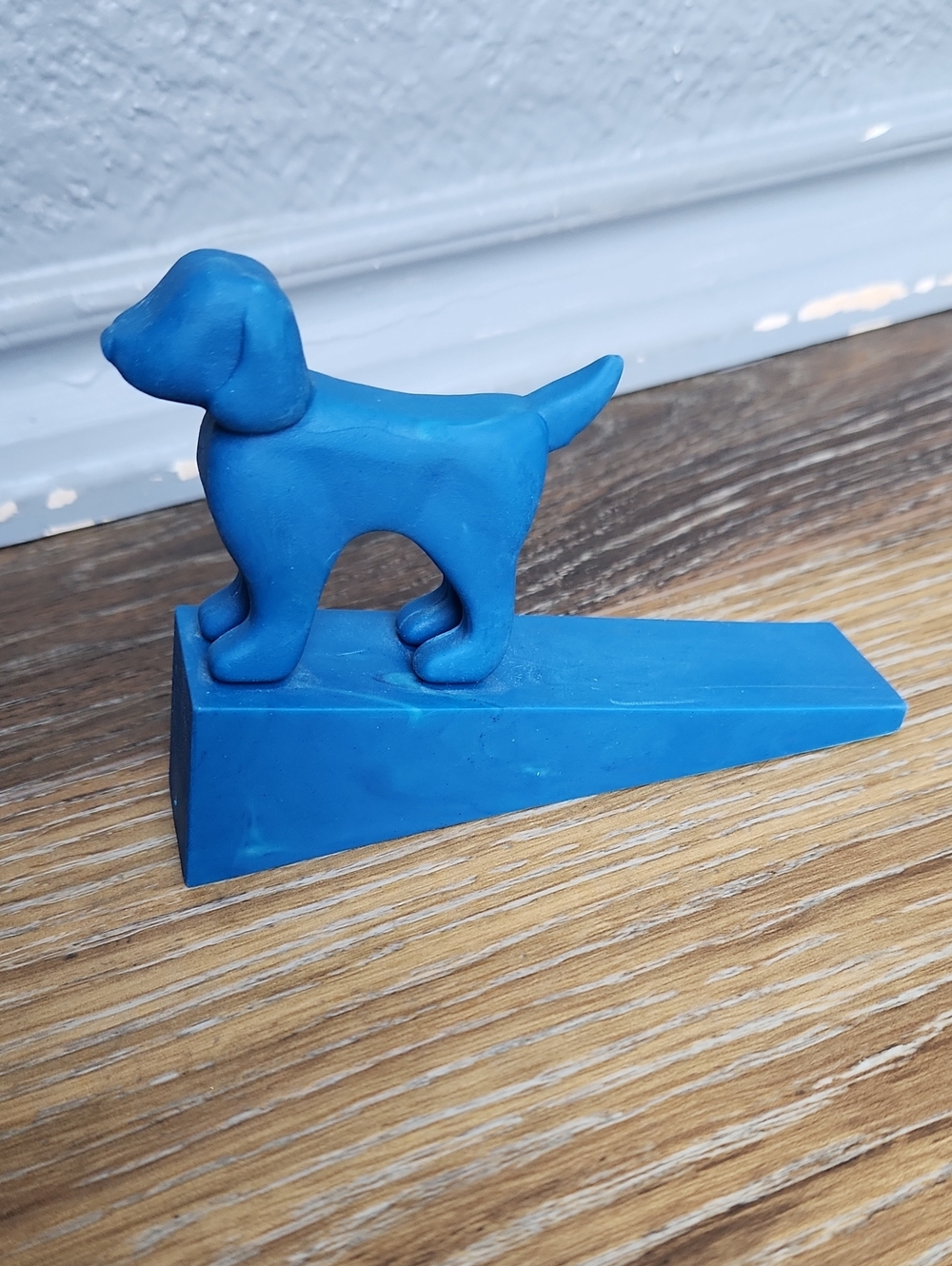 Pearl Essence Blue Dog Doorstop